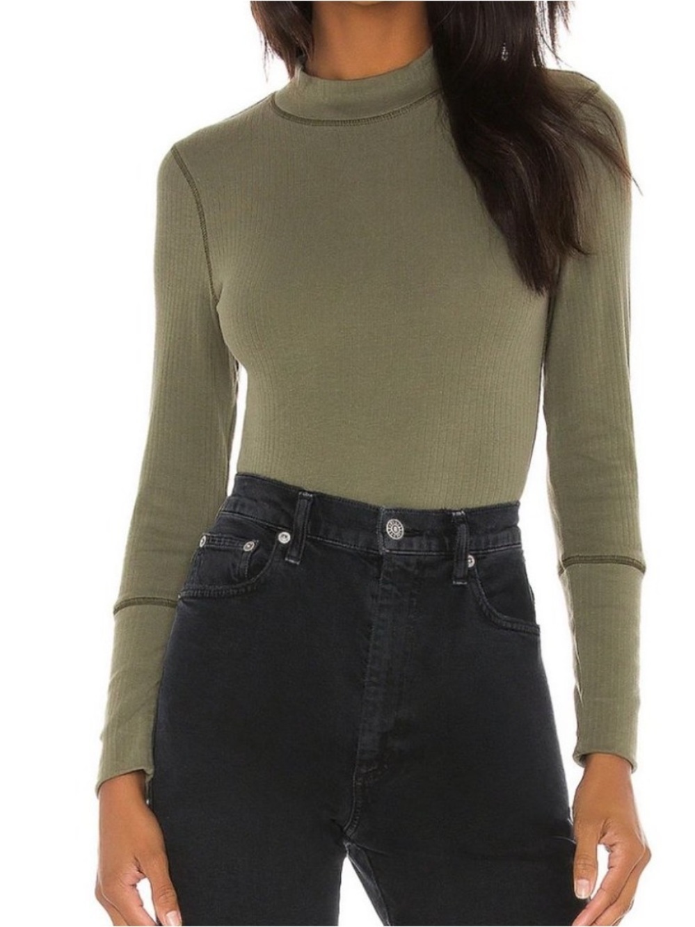 NWT FREE PEOPLE THE RICKIE TOP ROYAL ARMY SIZE XS